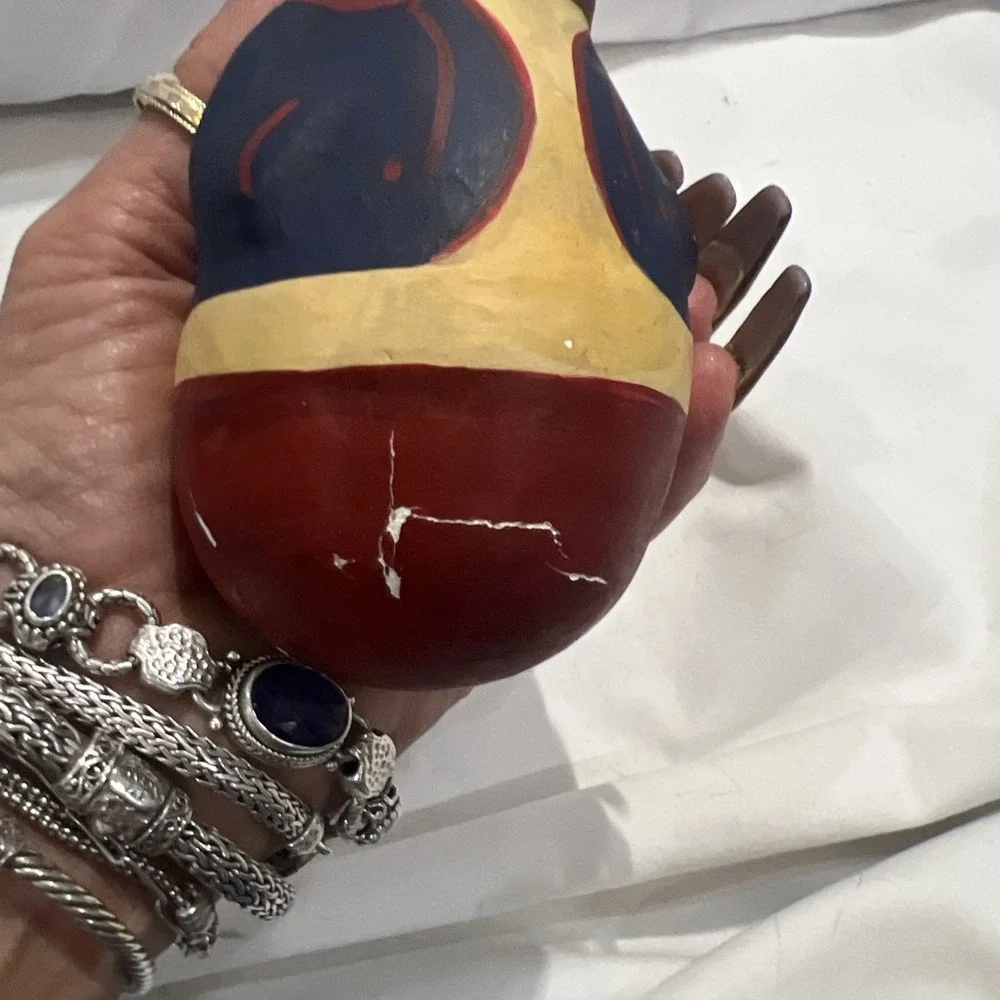 VINTAGE ROLY POLY PAPER MACHE 6.75